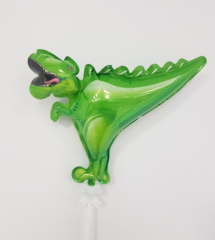 Шар-фигура "Динозавр Ти-Рекс" самодув 6" на палочке, 18см
