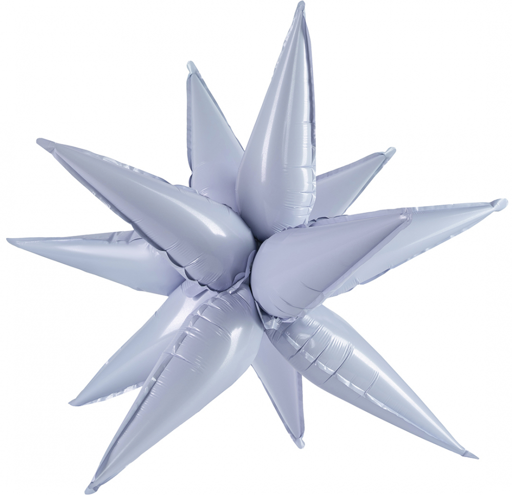 Шар 3D (26''/66 см) Звезда, Составная, Небесный, 1 шт. в уп.
