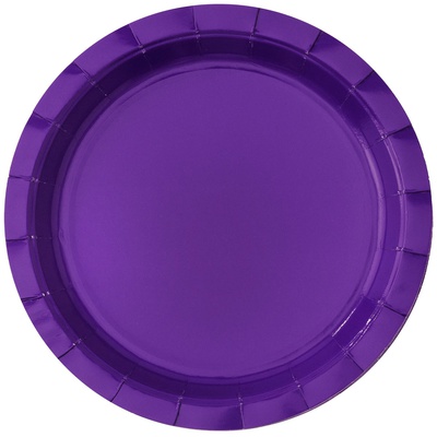 Тарелка фиолетовая 23см 6шт/G