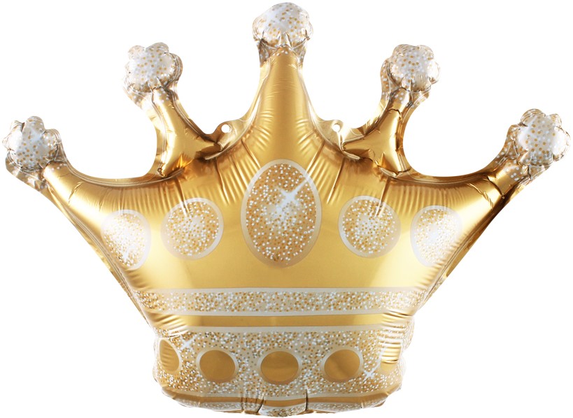 Шар (12''/30 см) Мини-фигура, Золотая корона, 1 шт.