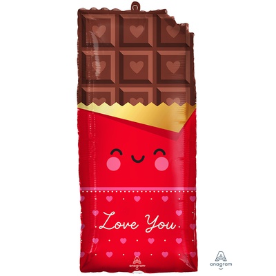 A Шар (28"/71см) Фигура, LOVE YOU Шоколад