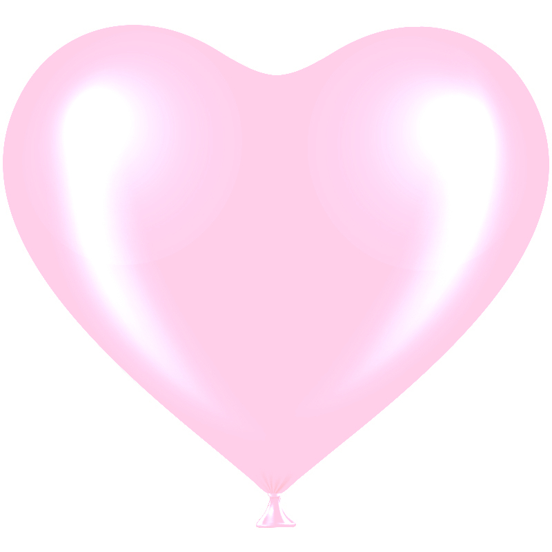 Сердце (5''/13 см) Розовый, пастель, 100 шт.